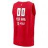 Atlanta Dream Fashion7 Unisex Explorer Edition Fast Break Replica Custom Jersey - Red - Detail View