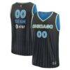 Chicago Sky Fashion7 Unisex Explorer Edition Fast Break Replica Custom Jersey - Black - Front View