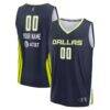 Dallas Wings Fashion7 Unisex Explorer Edition Fast Break Replica Custom Jersey - Navy - Front View