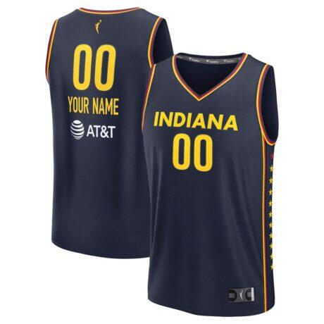 Indiana Fever Fashion7 Youth Explorer Edition Fast Break Replica Custom Jersey - Navy - Front View