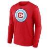 Chicago Fire Authentic Stack Personalized Any Name & Number Long Sleeve T-Shirt - Red - Side View