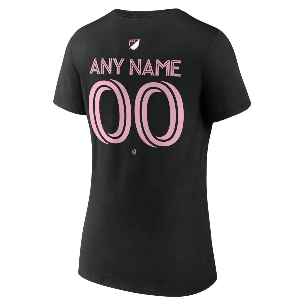 Inter Miami CF Women's Authentic Stack Personalized Any Name & Number V-Neck T-Shirt