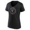 Inter Miami CF Women's Authentic Stack Personalized Any Name & Number V-Neck T-Shirt - Black - Side View
