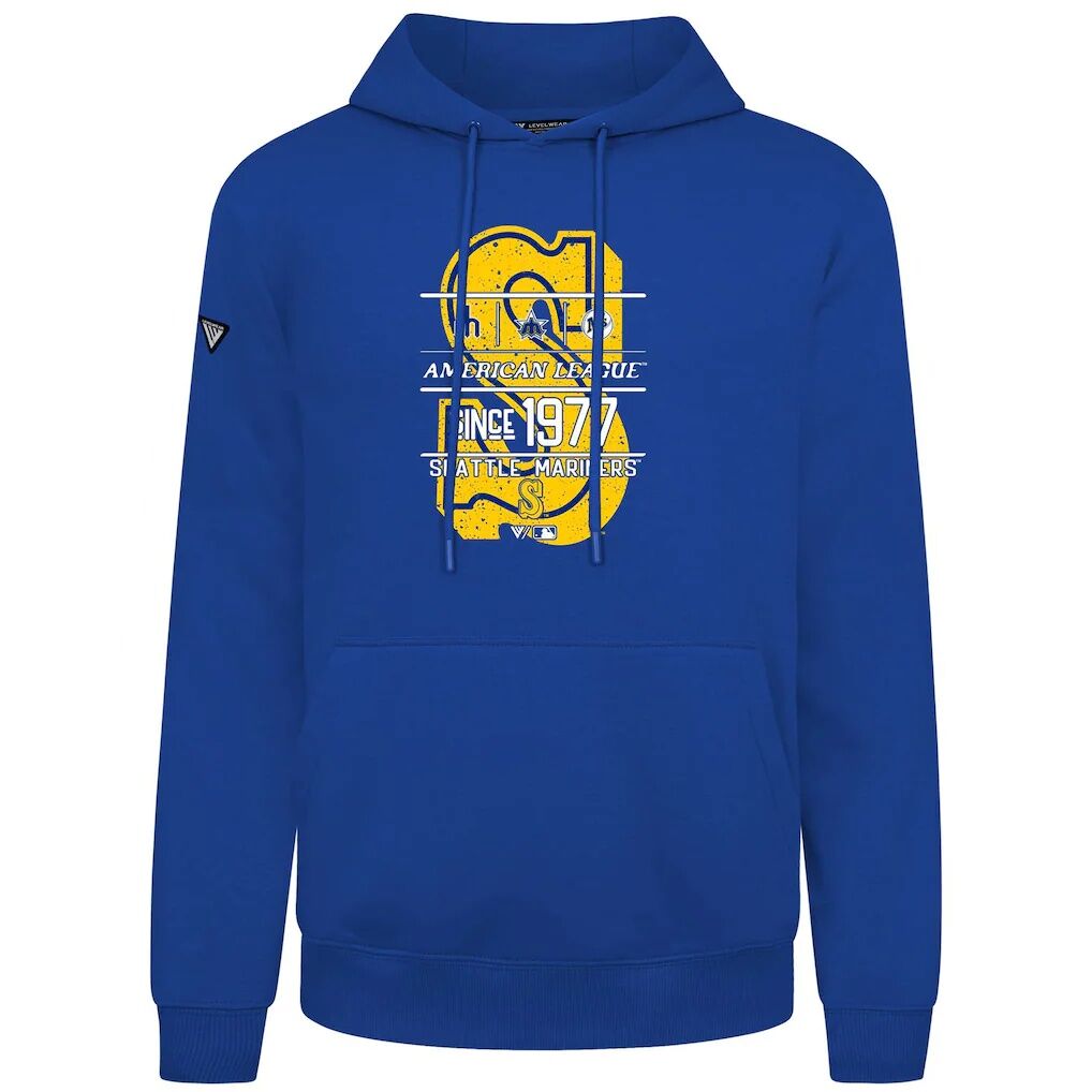 Seattle Mariners Levelwear Distressed Podium Acumen Pullover Hoodie - Royal