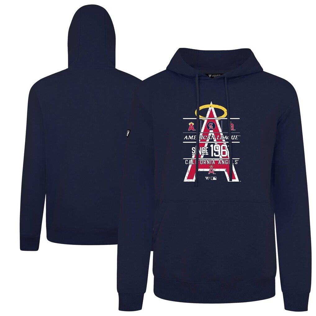 Los Angeles Angels Levelwear Distressed Podium Acumen Pullover Hoodie