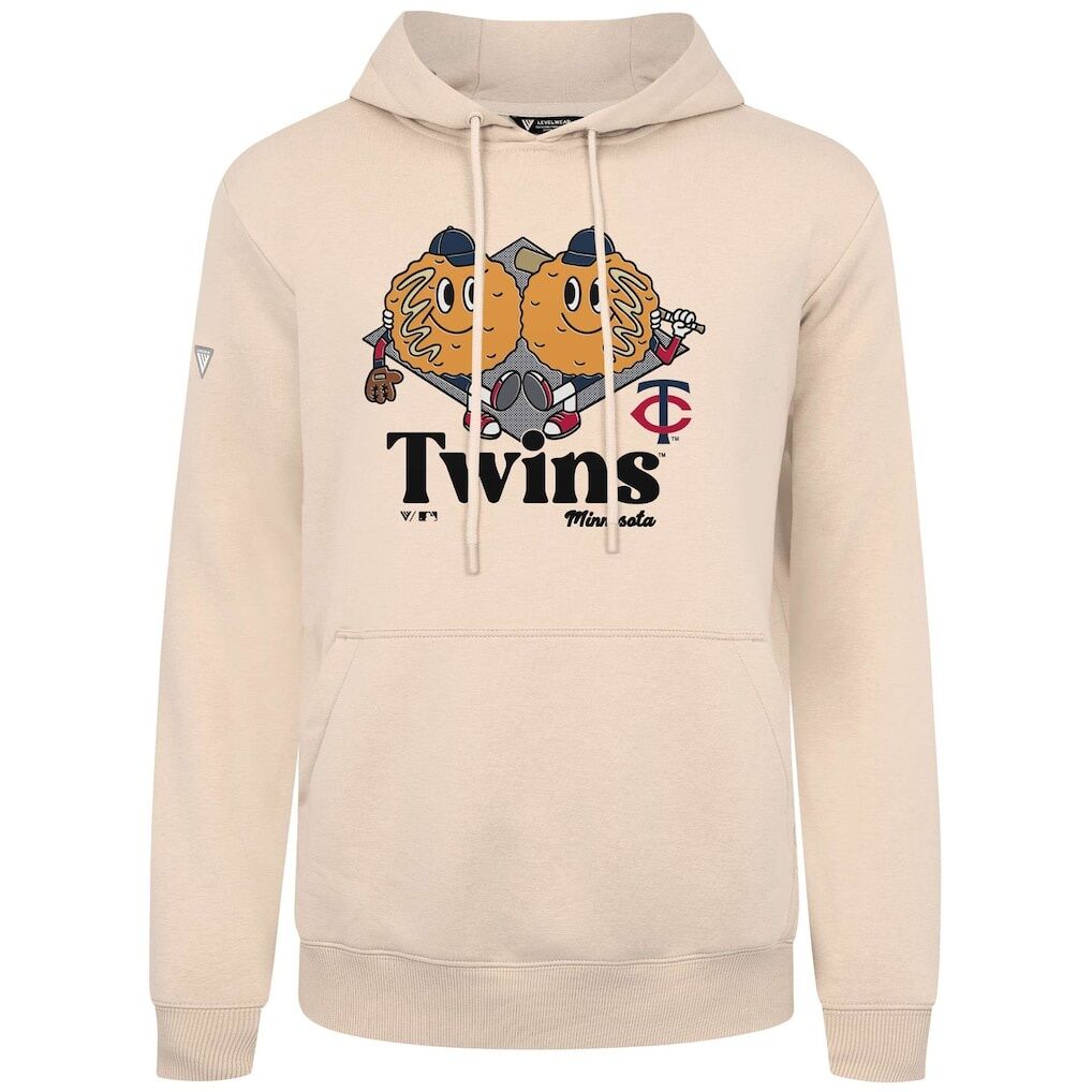 Minnesota Twins Levelwear Podium Ballpark Food Pullover Hoodie - Khaki