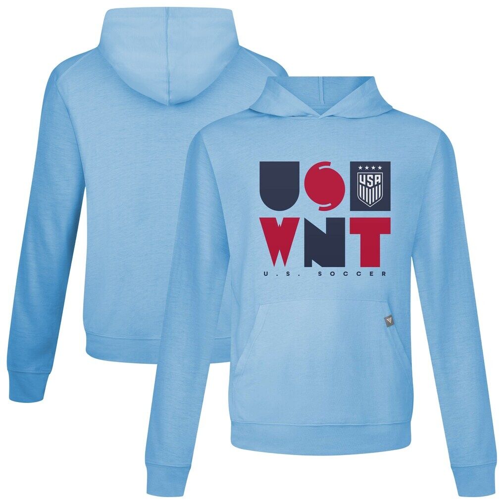 USWNT Levelwear Relay Full On Pullover Hoodie - Light Blue