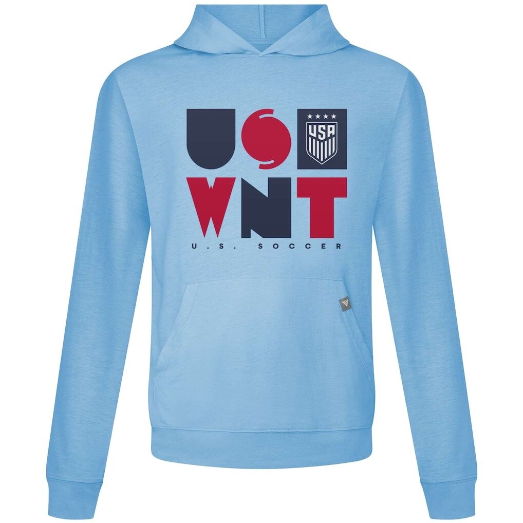 USWNT Levelwear Relay Full On Pullover Hoodie - Light Blue