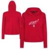 USWNT Levelwear Women's Sweet Sizzle Tri-Blend Cropped Pullover Hoodie - Red - Front View