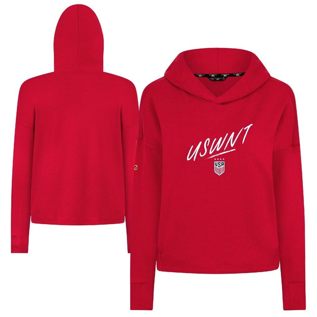 USWNT Levelwear Women's Sweet Sizzle Tri-Blend Cropped Pullover Hoodie