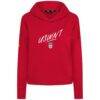 USWNT Levelwear Women's Sweet Sizzle Tri-Blend Cropped Pullover Hoodie - Red - Side View
