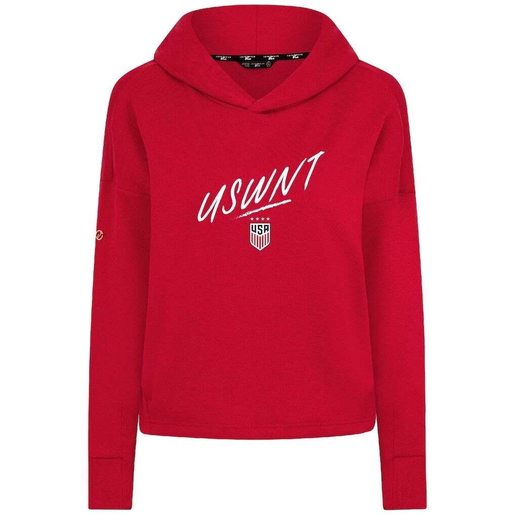 USWNT Levelwear Women's Sweet Sizzle Tri-Blend Cropped Pullover Hoodie