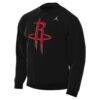 Houston Rockets Jordan Brand Statement Edition Sweatshirt - Black - Back View
