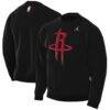 Houston Rockets Jordan Brand Statement Edition Sweatshirt - Black - Front View