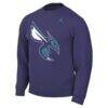Charlotte Hornets Jordan Brand Statement Edition Sweatshirt - Purple - Side View