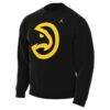 Atlanta Hawks Jordan Brand Statement Edition Sweatshirt - Black - Side View