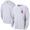 Houston Rockets Nike 2025/26 City Edition Remix Essential Logo Long Sleeve T-Shirt - White - Front View