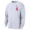 Houston Rockets Nike 2025/26 City Edition Remix Essential Logo Long Sleeve T-Shirt - White - Side View