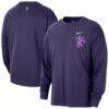 Sacramento Kings Nike 2025/26 City Edition Remix Essential Logo Long Sleeve T-Shirt - Purple - Front View