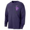 Sacramento Kings Nike 2025/26 City Edition Remix Essential Logo Long Sleeve T-Shirt - Purple - Side View