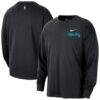 Portland Trail Blazers Nike 2025/26 City Edition Remix Essential Logo Long Sleeve T-Shirt - Black - Front View