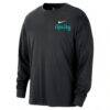 Portland Trail Blazers Nike 2025/26 City Edition Remix Essential Logo Long Sleeve T-Shirt - Black - Side View