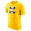 Charlotte Hornets Jordan Brand 2025/26 City Edition Remix Essential Logo T-Shirt - Yellow - Side View