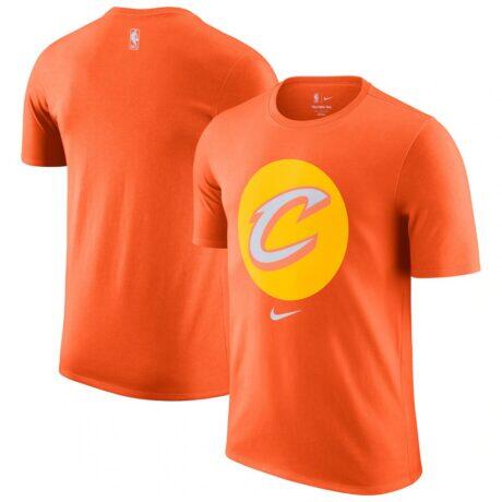 Cleveland Cavaliers Nike 2025/26 City Edition Remix Essential Logo T-Shirt - Orange - Front View