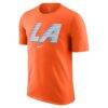 LA Clippers Nike 2025/26 City Edition Remix Essential Logo T-Shirt - Orange - Back View