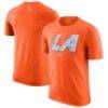 LA Clippers Nike 2025/26 City Edition Remix Essential Logo T-Shirt - Orange - Front View