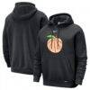 Atlanta Hawks Nike 2025/26 City Edition Essential Logo Remix Hoodie - Black - Front View