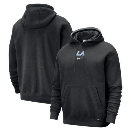 LA Clippers Nike 2025/26 City Edition Courtside Remix Premium Hoodie - Black - Front View