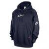 Cleveland Cavaliers Nike Classic Edition Hardwood Classics Premium Club Heavyweight Fleece Hoodie - Navy - Side View