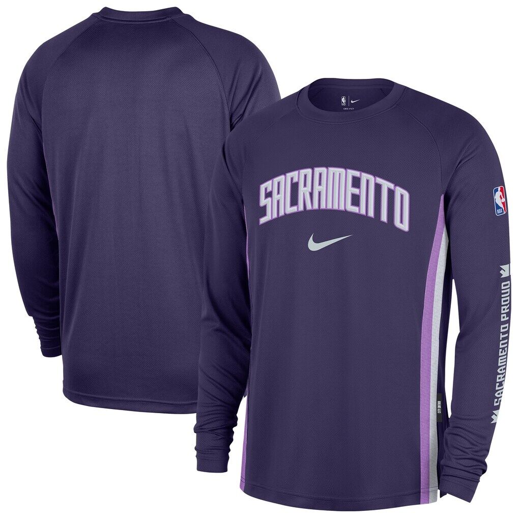 Sacramento Kings Nike 2025/26 City Edition Authentic Pregame Dri-FIT Long Sleeve Shooting T-Shirt