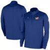 Charlotte Hornets Jordan Brand 2025/26 City Edition Remix Authentic Coaches Dri-FIT Half-Zip Top - Blue - Back View