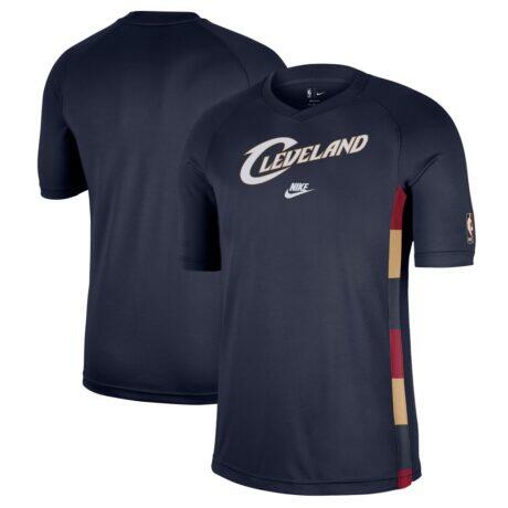 Cleveland Cavaliers Nike Classic Edition Hardwood Classics Authentic Game Shooting T-Shirt - Navy - Front View