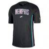Memphis Grizzlies Nike Classic Edition Hardwood Classics Authentic Game Shooting Dri-FIT Raglan T-Shirt - Black - Side View