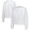 USWNT Levelwear Women's Luxe Sponge Tri-Blend Pullover Sweatshirt - White - Front View