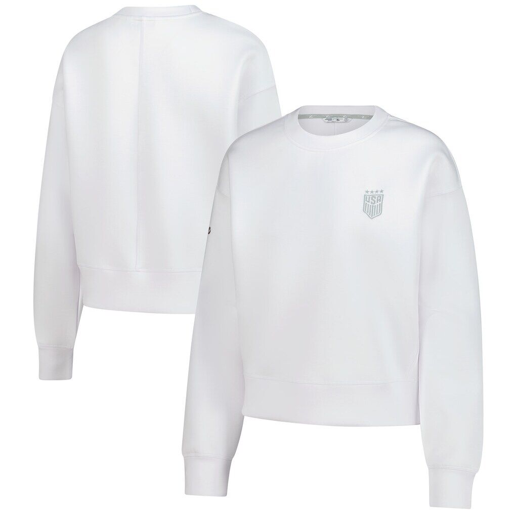 USWNT Levelwear Women's Luxe Sponge Tri-Blend Pullover Sweatshirt