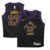 LeBron James Los Angeles Lakers Nike Infant 2025/26 City Edition Swingman Jersey - Black - Front View