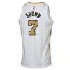 Jaylen Brown Boston Celtics Nike Youth 2025/26 City Edition Swingman Jersey - White - Detail View