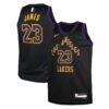 LeBron James Los Angeles Lakers Nike Youth 2025/26 City Edition Swingman Jersey - Black - Front View