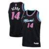 Tyler Herro Miami Heat Nike Youth 2025/26 City Edition Swingman Jersey - Black - Front View