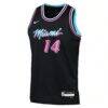 Tyler Herro Miami Heat Nike Youth 2025/26 City Edition Swingman Jersey - Black - Side View