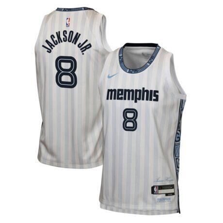 Jaren Jackson Jr. Memphis Grizzlies Nike Youth 2025/26 City Edition Swingman Jersey - White - Front View
