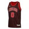 Coby White Chicago Bulls Jordan Brand Youth Swingman Jersey - Black - Back View