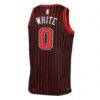 Coby White Chicago Bulls Jordan Brand Youth Swingman Jersey - Black - Side View