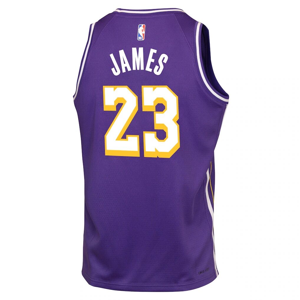 LeBron James Los Angeles Lakers Jordan Brand Youth Swingman Jersey - Statement Edition