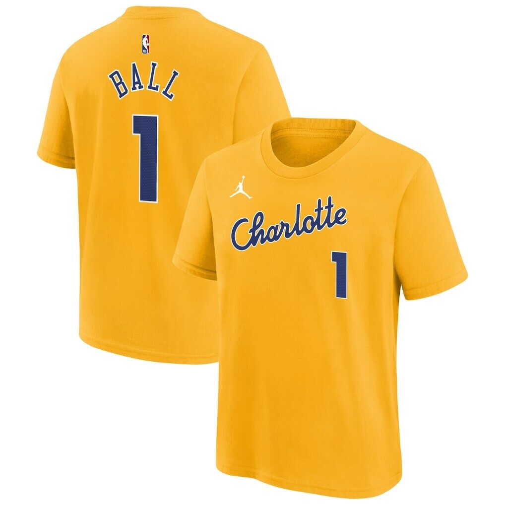 LaMelo Ball Charlotte Hornets Nike Youth 2025/26 City Edition Name & Number T-Shirt