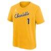LaMelo Ball Charlotte Hornets Nike Youth 2025/26 City Edition Name & Number T-Shirt - Yellow - Side View
